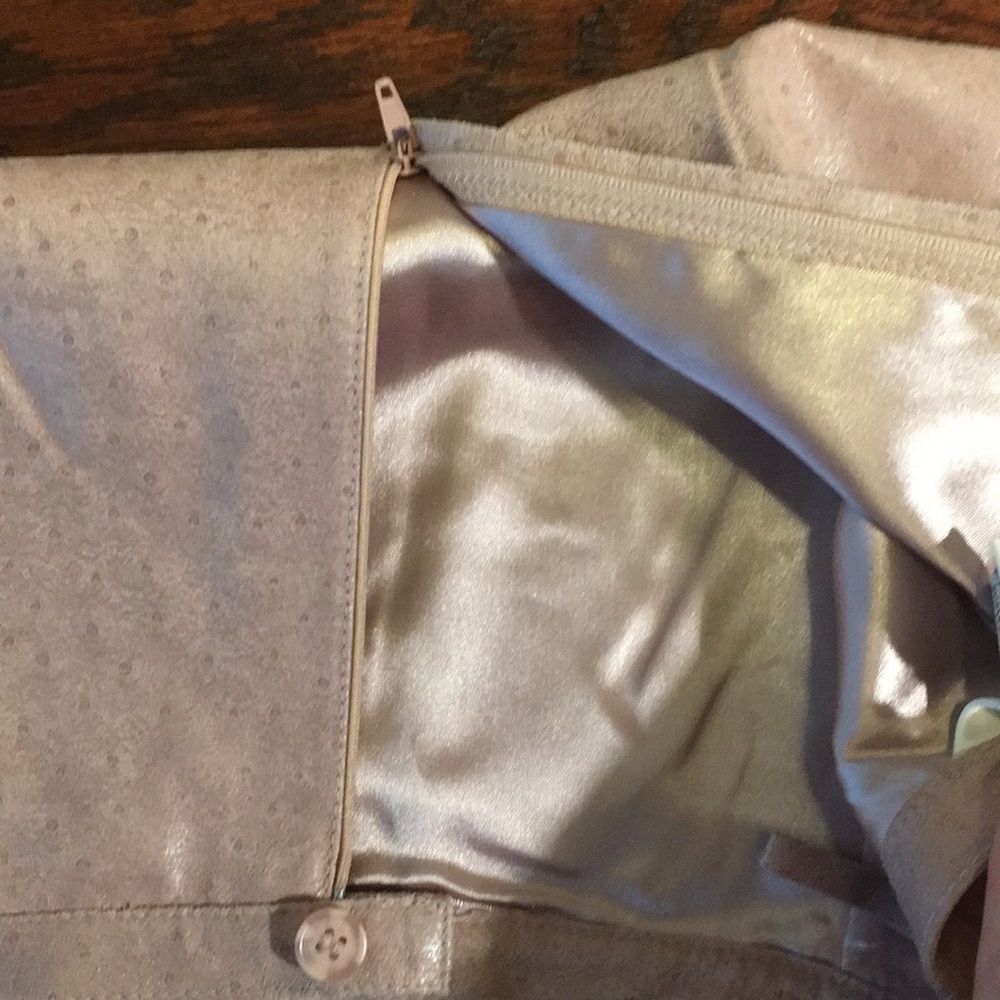 Gorgeous pastel pink 100% leather miniskirt - Picture 7 of 11